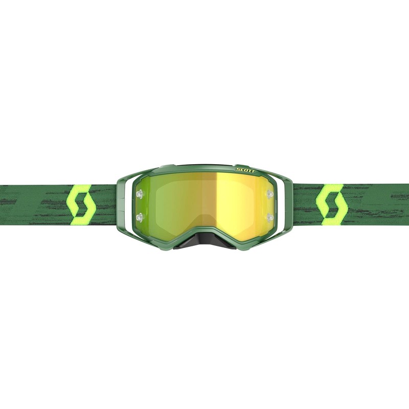 Scott Prospect Chrome Green/Yellow Motocross Goggles (Green/Yellow, One Size)