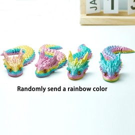 10.04inch 3D Printed Water Snake Models,Flexible Joint Animal lacertid Figurines, Stress Relief, Fidget restlessness, ADHD Toys, Surprise Fantasy Gifts (Random)