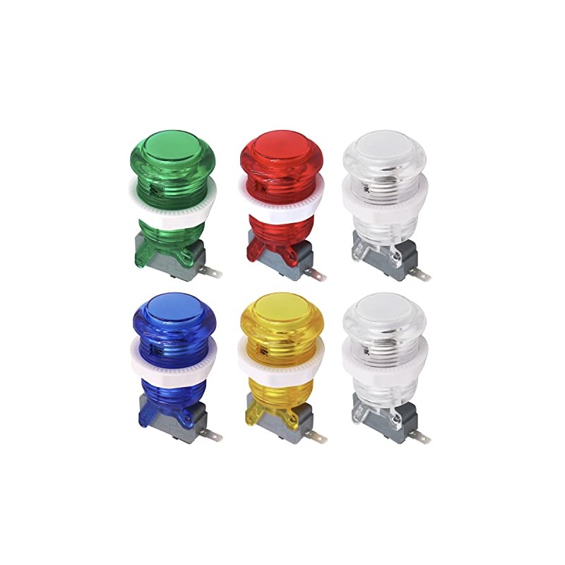 SJ@JX 6x Arcade Button Happ Style 28mm Standard Push Button