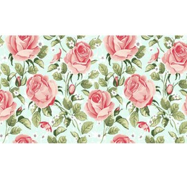 Yifasy 2 Pack Shelf Liners Pink Rose Removable Drawer Papers Furniture Stickers Wall Decor Flowers 17.7 Inch Wide