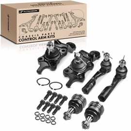 A-Premium 6Pcs Front End Suepnsion Kit, Upper Ball Joint, Lower Ball Joint, 0uter Tie Rod End, Compatible with Toyota Tundra 2000-2002, Sequoia 2001-2002