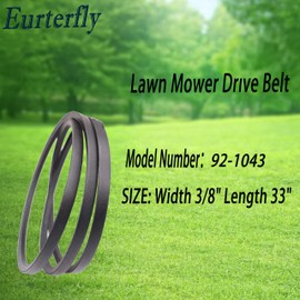 (3/8“ x 33") 92-1043 Replacement Drive V-Belt for fits Toro 20092 2009 20092 2010 2011 20093 Lawn Boy Lawn mowers