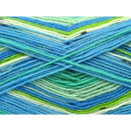 ICE Yarns (1) 100 Gram Smart Sock Yarn Ice #80087 Blue Green Shades + Superwash Wool Nylon