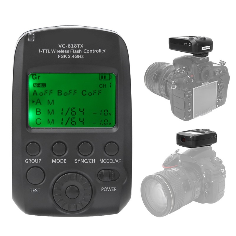 VISICO VC-818TX I TTL High Speed Sync Flash Trigger 2.4G