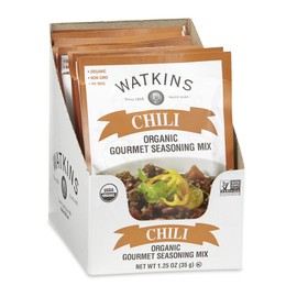 Watkins Organic Chili Gourmet Seasoning Mix, 1.25 oz. Packets (Pack of 12)