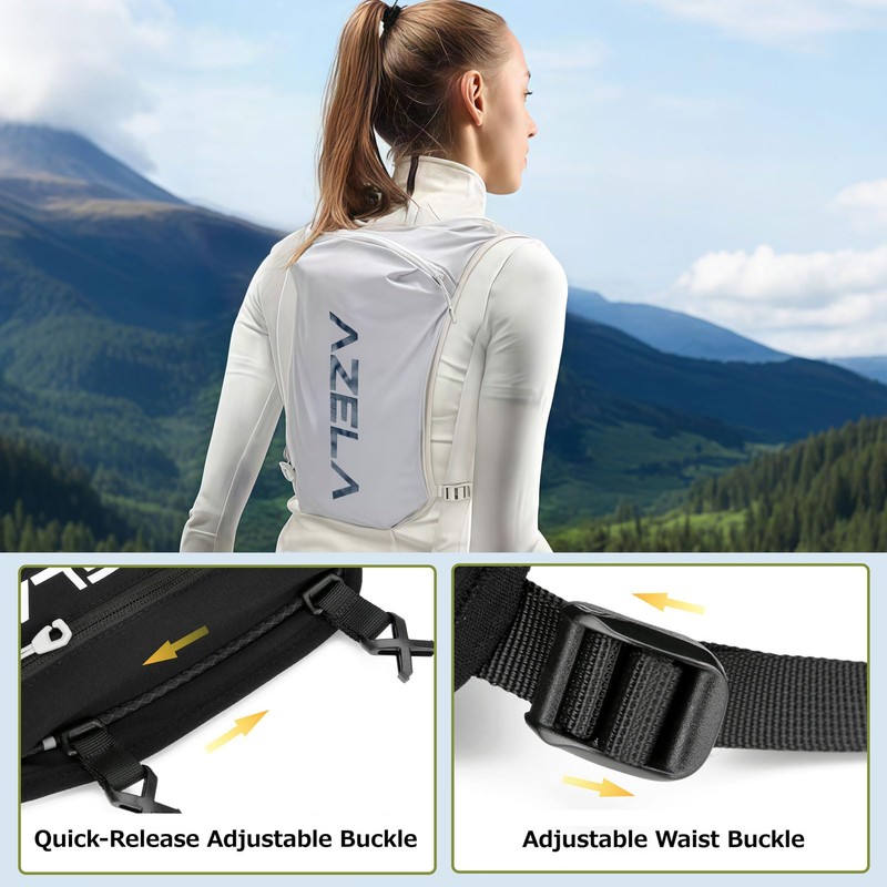 AQIIGOSE Running Hydration Vest, Lightweight Hydration Backpack for Women Men