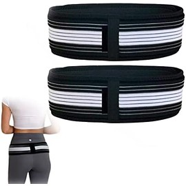 Sacroiliac Si Joint Hip Belt, Dainely Belt - Back Brace For Lower Back Pain, Lumbar And Wiast Pain Stabilizing Compression Men And Women (2 Pcs)