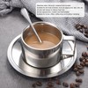 MUNEFE Stainless Steel Coffee Cup Set, Double Walled Espressos Cups,