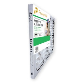 Proairtek AF14201M08DWH Model Diamond 14x20x1 Pack of 2 Air Filters, MERV 8 with One "Diamond" Activated Carbon Tile to Neutralize Odors; Durable Electrostatic Pleated Design; Made in USA