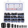 320 Pieces Rubber End Caps Black Round Vinyl End Caps