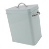 Metal Laundry Room Container with Dual Side Handles with Spoon