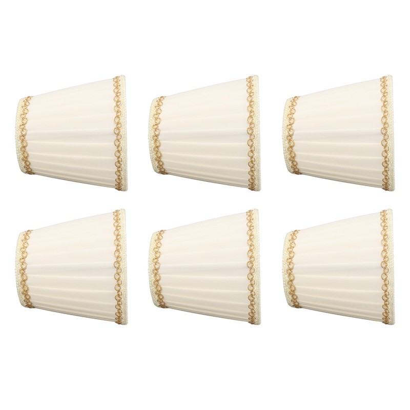 6PCS Set Small Lamp Shade Modern Style Cloth Clip On