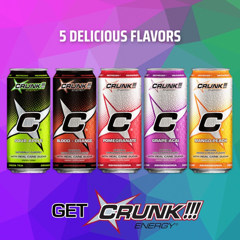 CRUNK!!! Energy Mango-Peach 16oz 24pack