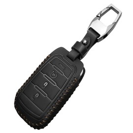 Avgardcat Leather Compatible with ram Key fob Cover for Dodge 2019 2025 RAM 1500 2500 3500 Accessories 4 Buttons Keychain