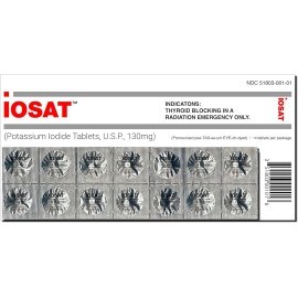 IOSAT Potassium Iodide Tablets - 14 130mg tablets