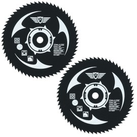 2 x TopsTools CS11560T HSS Saw Blades 115 mm 60 Teeth 9.5 mm Bore Compatible with Worx WorxSaw XL Worx WX427 WX429 WX437 WX439 WX531 400 W 700 W