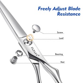 6.5" High-end Hair Cutting Scissors,Premium Cobalt Alloy Stainless for Barber Shears,Professional Hair Shears with Sharp Convex Blade,Ergonomic Design Haircut Scissors For Salon and Home Use