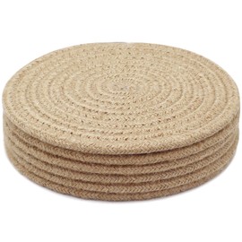 KITLAB 8 Inch Trivets for Hot Dishes, Hot Pots and Pans, Thick Heat Resistant Large Coaster for Kitchen, Hot Pads, Kitchen Essentials, Kitchen Decor for Table & Countertop, 6 Pcs