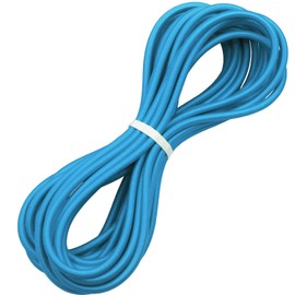 Huouo 1/4" Elastic Bungee Shock Cords, 25 Feet Marine Grade Kayak Heavy Stretch String Rope & Tie Down Trailer Straps for DIY Projects Blue