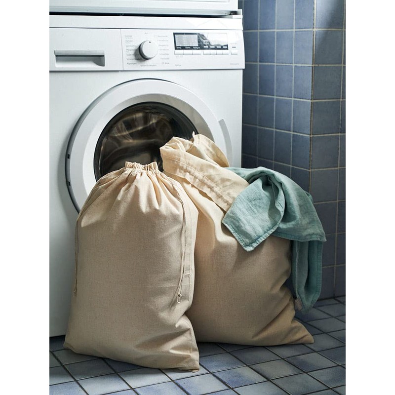 Laundry Bags, Set of 2, Natural Cotton Certified, Storage Bags,