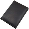 Leather ID and credit card holder in black