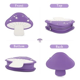 LUI SUI Women Unique Cute Mushroom Shaped Crossbody Purse Bags Small Lovely Shoulder Bags