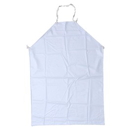 SUPVOX Waterproof Vinyl Apron Heavy Duty Chemical Resistant Bib Apron for Butchers Kitchen Lab Work Dishwashing (White)
