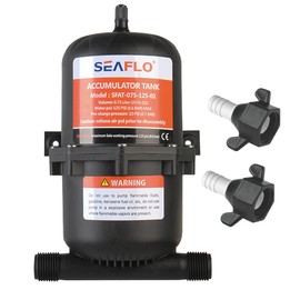 SEAFLO Accumulator Tank Water Pump Flow Control with Internal Bladder - 125 PSI, 23.5 oz (0.75 L) | Reduces Pump Cycling and Smooths Water Flow for Marine, RV, and Off-Grid Systems