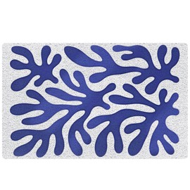 RYYCDOI Henri Matisse Blue Coastal Beach Door Mat, Aesthetic Seaweed Ocean Welcome Mats Doormat for Front Door Porch Indoor Outside Entrance Entryway, Beach Themed Bath Mat, 17x30 Inch