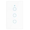 Interruptor de Pared Inteligente WiFi, 3 Vías, Compatible con Alexa,