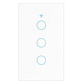Interruptor de Pared Inteligente WiFi, 3 Vías, Compatible con Alexa, Google Home, Smart Life y Tuya, smart switch