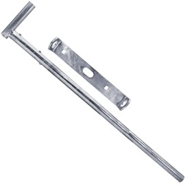 Chain Link 26" Drop Rod - Heavy Duty Gate and Dumpster Drop Rod Bar with Guide (Galvanized Steel)