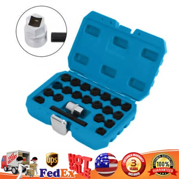 Unbranded 22pc Wheel Locking Key Set Wheel Rim Lug Nut