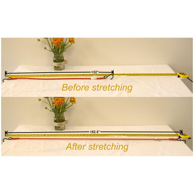 HELIDA Bungee Cords with Hooks, 3/8 Inch Thick Round Bungee