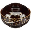 Mitani M17042-9 Yamanaka Lacquerware Soup Bowl, Dark Brown, 5.2 inches