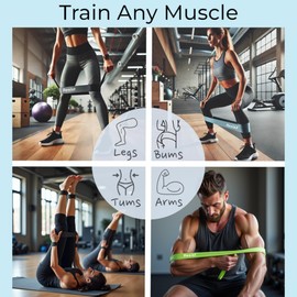 Resist: Exercise/Resistance Bands [Set of 5], With 5 Strength Levels, Durable Mini-Looped and Natural Latex, Portable Bag Inc, Ideal For Yoga, Pilates, Home, and Gym