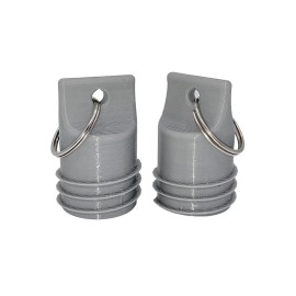 AzJake Creations Propane Hose Protector Plug 2-Pack - QCC1 Threaded for RV, BBQ Grill, Travel USA