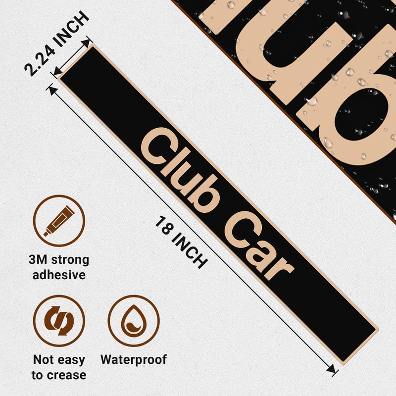 Drive-up Golf Cart Name Plate for Club Car DS and