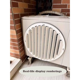 Buokaiw 24in Outdoor AC Deflector Cover - Universal Stainless Steel Wind Baffle, Anti-Direct Blowing Shield for Compressor & Condenser Units, Heat Dissipation Grille Fence (No Tools Installation)