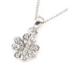 Barzaz Women's Clover Necklace, Simple, Quatrefoil Crystal, Metal, Crystal