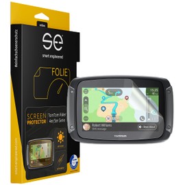 s.e. 2x 3D Schutzfolie für TomTom Rider 4er/5er Serie, Schutzfolie entspiegelt,Displayschutz-Folie, Anti-Kratzer, Anti-Steinschlag für Navigationssystem, Klar & Matt enthalten