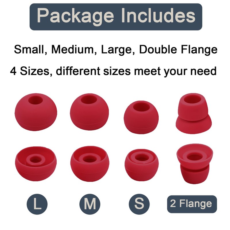 Replacement Eartips Compatible with Powerbeats 3 Powerbeats 2/1, 4 Pairs