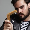 Folding Beard Comb for Men w/Carrying Pouch - All Natural