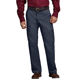 Dickies Relaxed Fit Cargo Work Pants, Dark Navy, 36 34