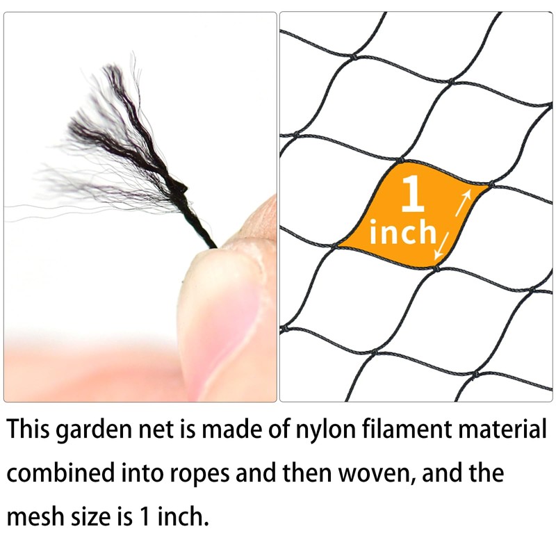 VBWSL 6 x 50 FT Bird Netting for Garden, 1"