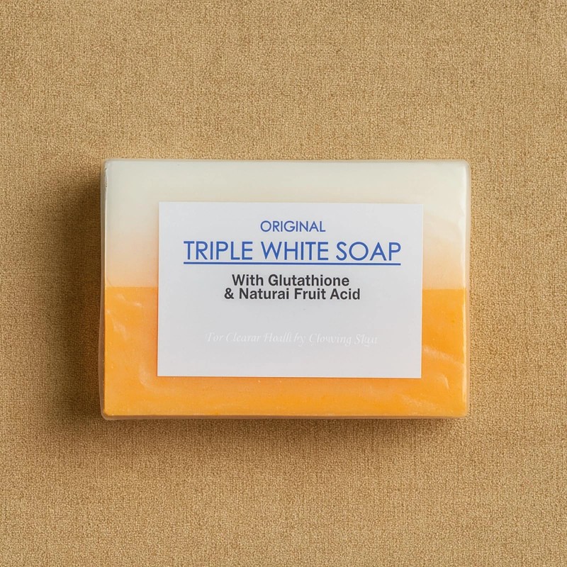 Jabón Triple Blanco con Placenta Kójica Glutación y Ácido Natural