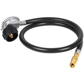 Jakivew 3 FT Propane Adapter Hose with Regulator for Blackstone 17 and 22 Inch Tabletop Griddle, 5471 Quick Fitting Replacement Parts Connect to 20 lb Tank