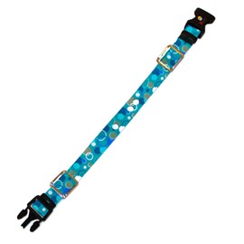 All Electric Dog Fence Collar Compatible Tough and Rugged Replacement Strap - Blue Bubbles | Medium 13" to 18" Neck (Also Compatible with Other Brands of Underground Dog Fence Collars)
