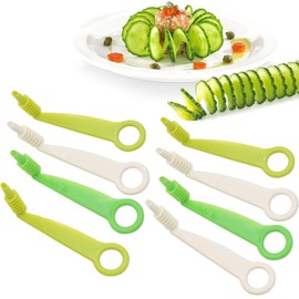 8PCS Potato Spiral Cutter, Spiralizer for Vegetables,Cutter for Slicing of Cucumbers, Potatoes, Cucumbers and More, Kitchen Accessories Tools Random Color Practical Design and Durable