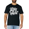 Stay Weird! Fun Retro Script Vintage Vinyl Concert Festival T-Shirt